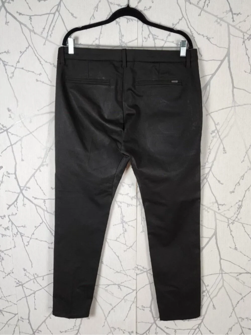 DUER Black Smart Stretch Tech Mid Rise Slim Fit Trousers